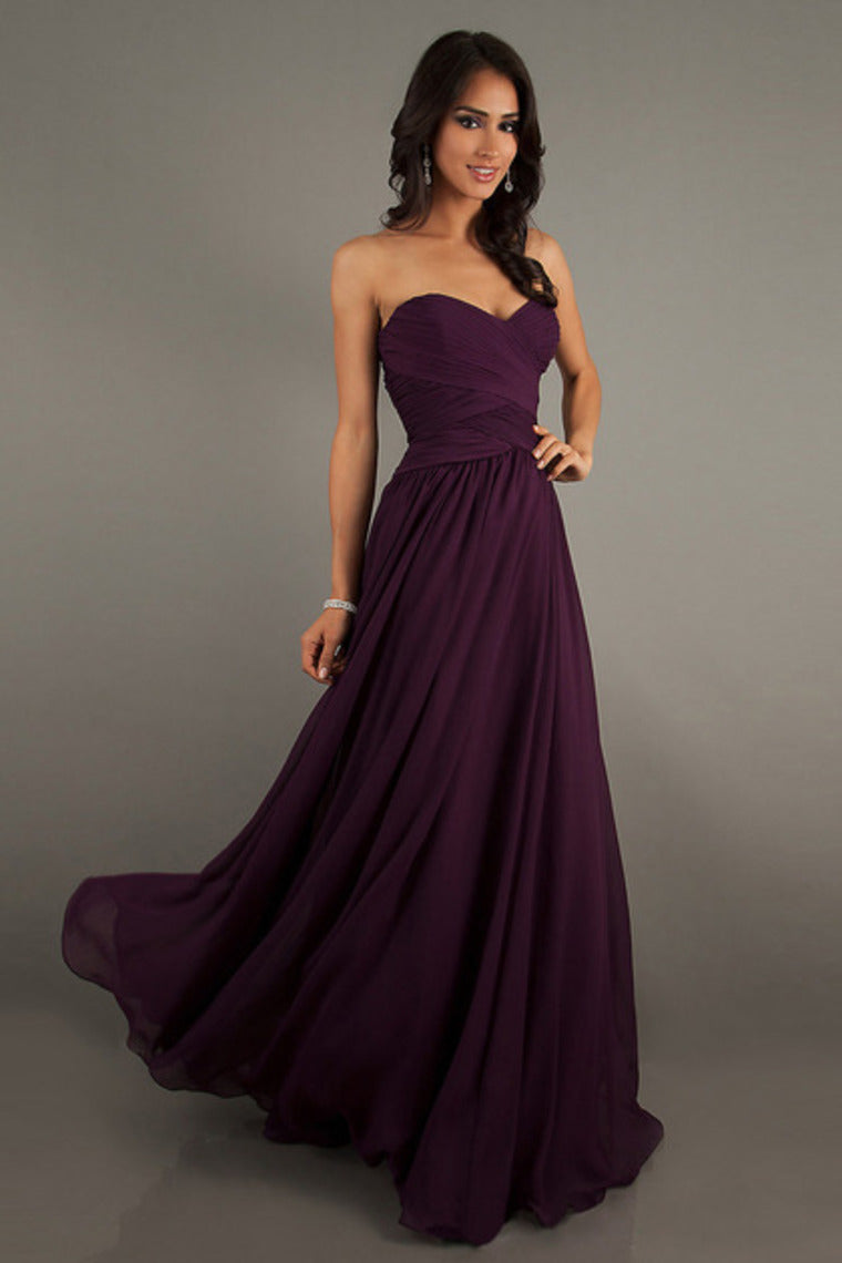 Grape Color Bridesmaid Dresses Cheap