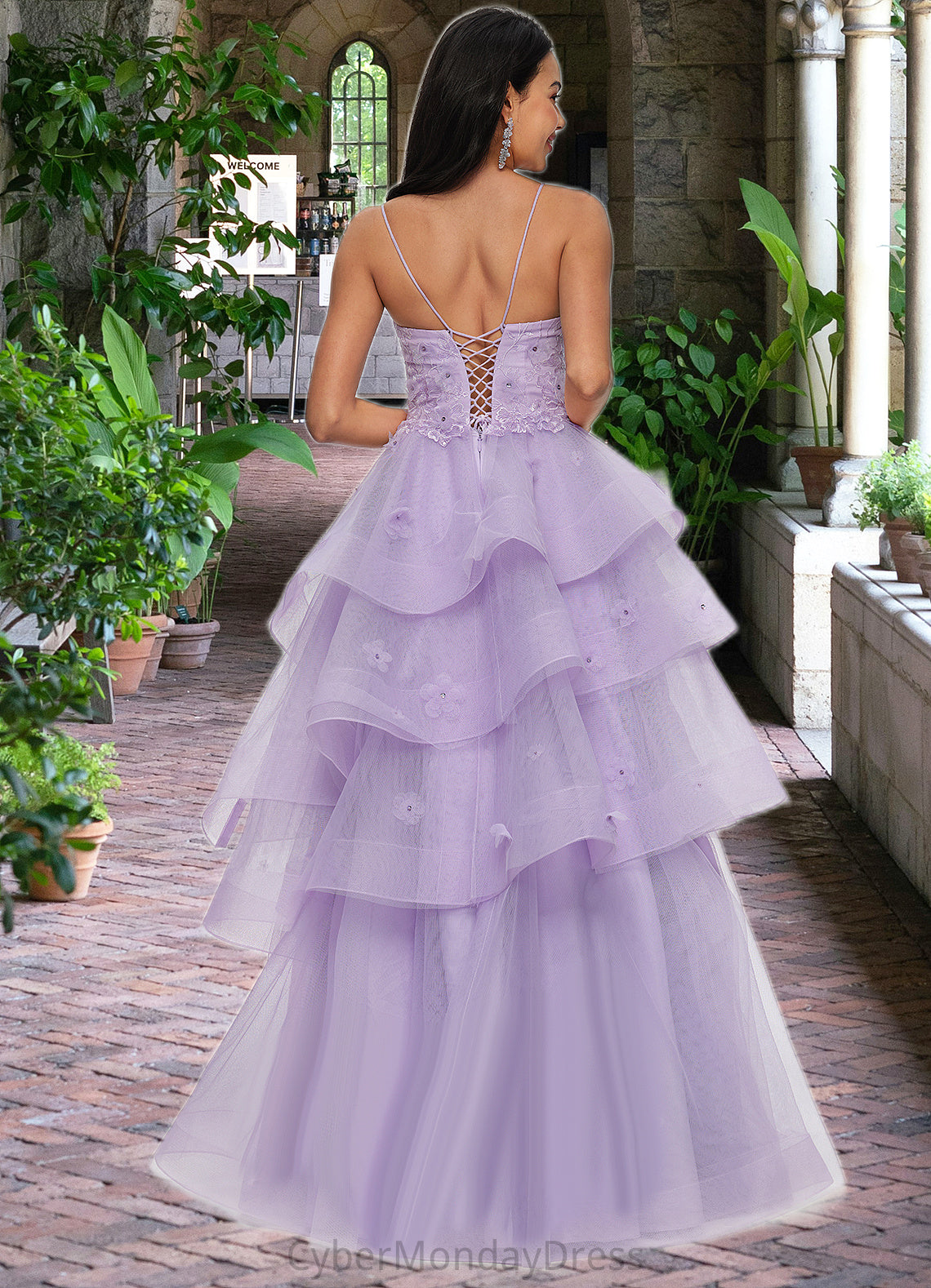 Adalyn Ball-Gown/Princess Sweetheart Floor-Length Tulle Prom Dresses With Beading Sequins DTP0022204