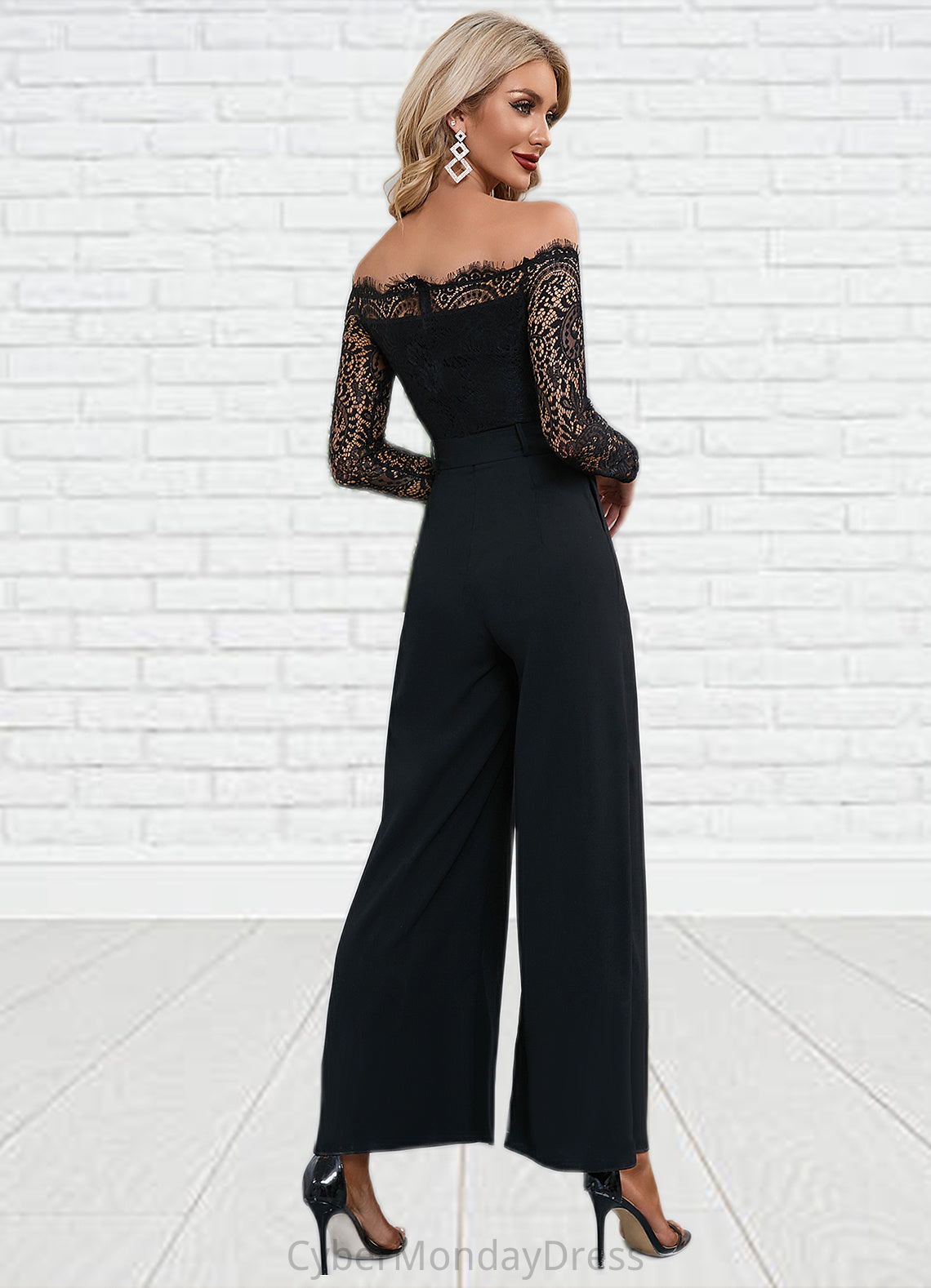 Nyla Cold Shoulder Elegant Jumpsuit/Pantsuit Polyester Asymmetrical Maxi Dresses DTP0022319