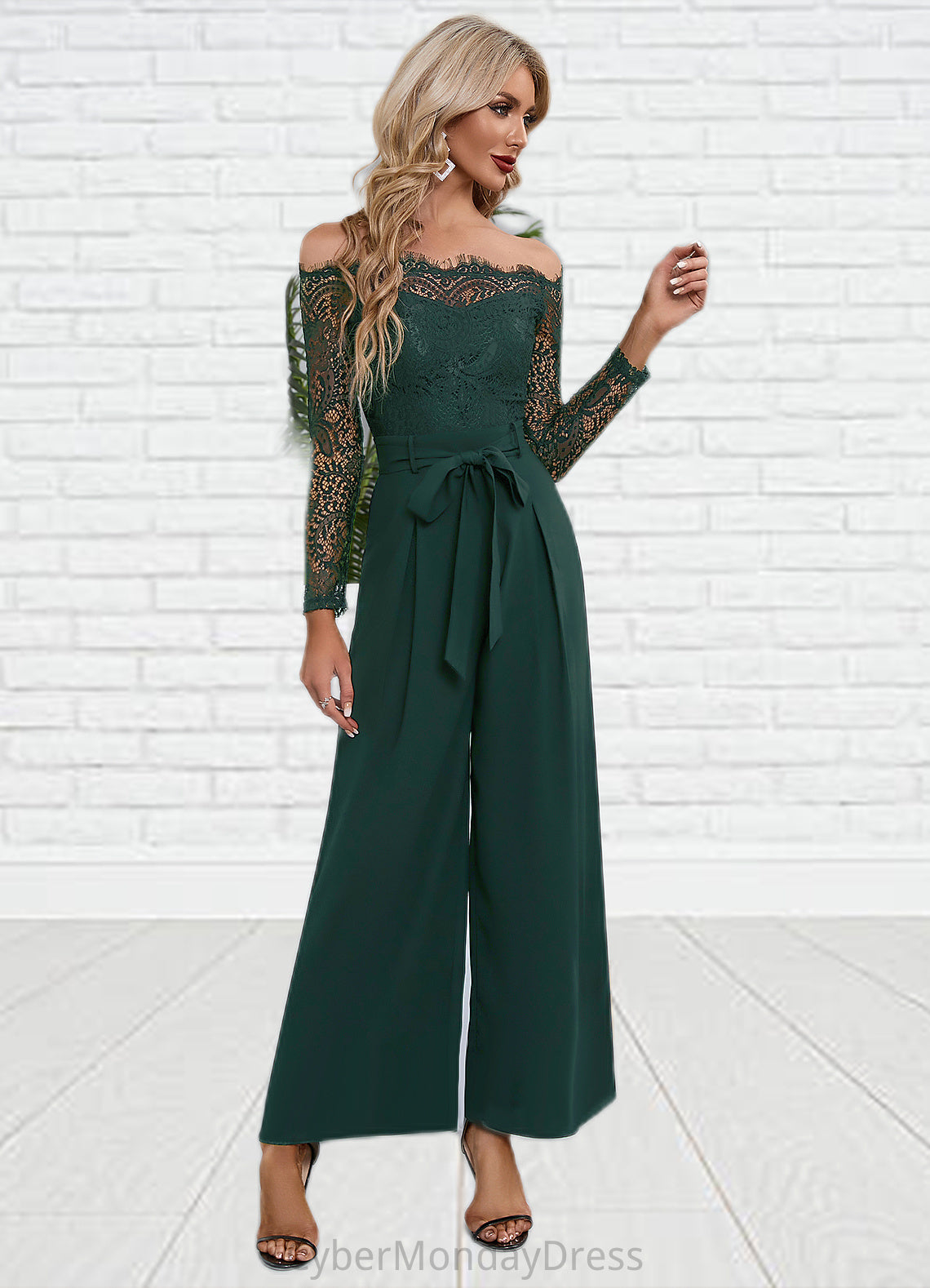 Nyla Cold Shoulder Elegant Jumpsuit/Pantsuit Polyester Asymmetrical Maxi Dresses DTP0022319