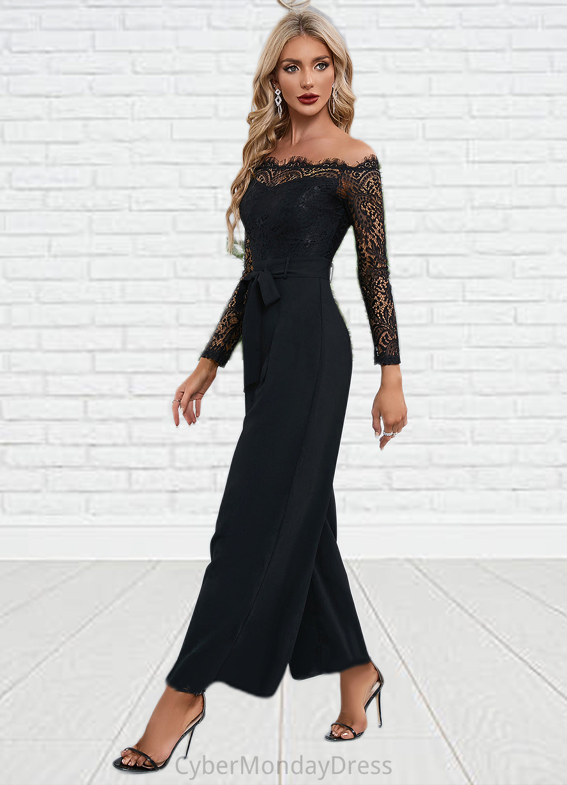 Nyla Cold Shoulder Elegant Jumpsuit/Pantsuit Polyester Asymmetrical Maxi Dresses DTP0022319