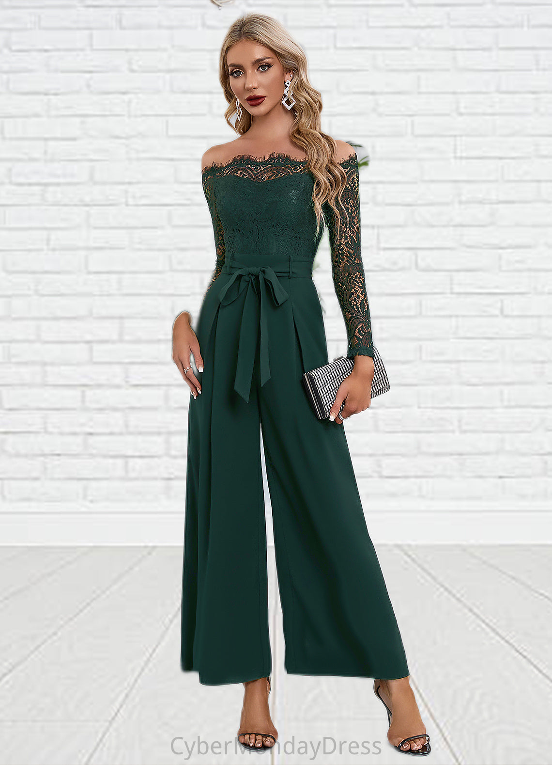 Nyla Cold Shoulder Elegant Jumpsuit/Pantsuit Polyester Asymmetrical Maxi Dresses DTP0022319