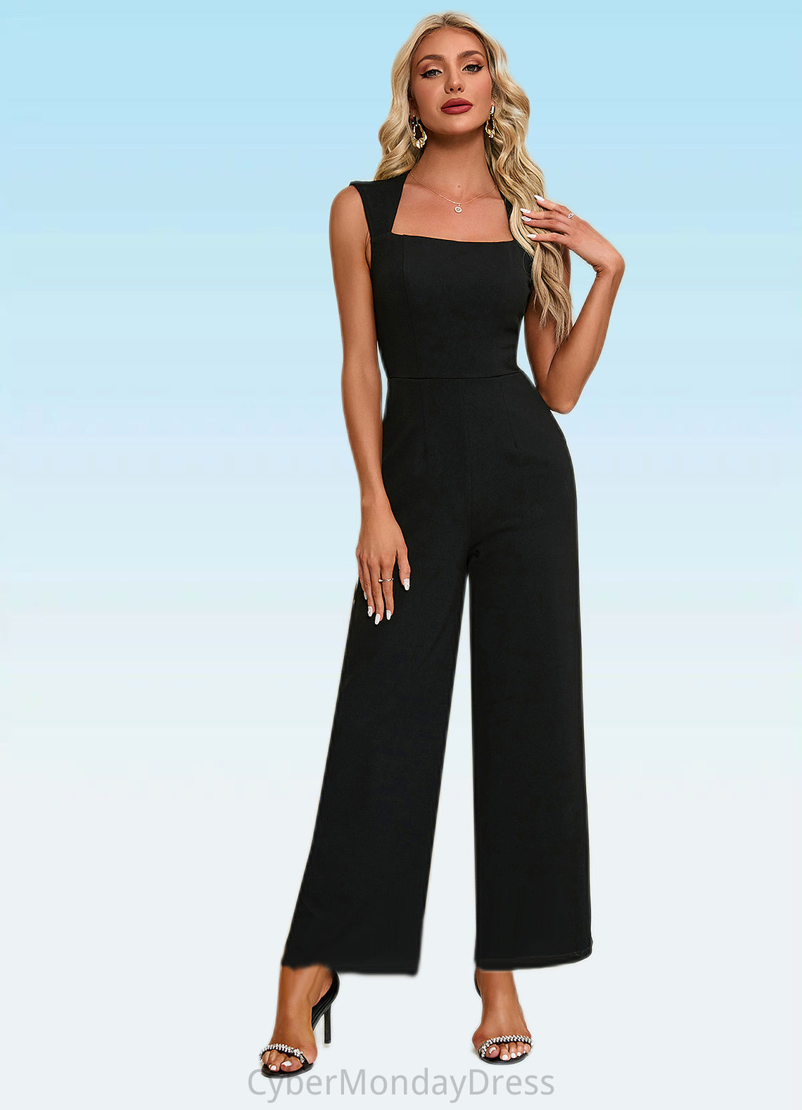 Amira Square Elegant Jumpsuit/Pantsuit Polyester Maxi Dresses DTP0022346