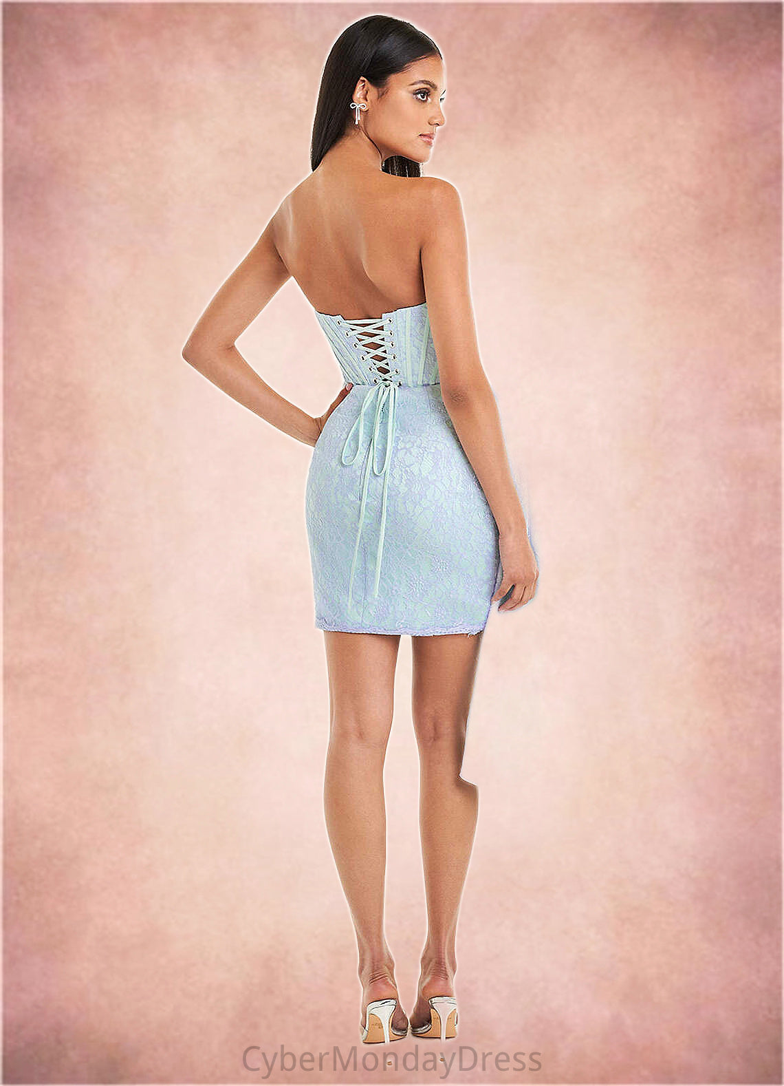 Ayanna Chynna Mint Blue and Lavender Corset Mini Dress Atelier Dresses | Azazie DTP0022890