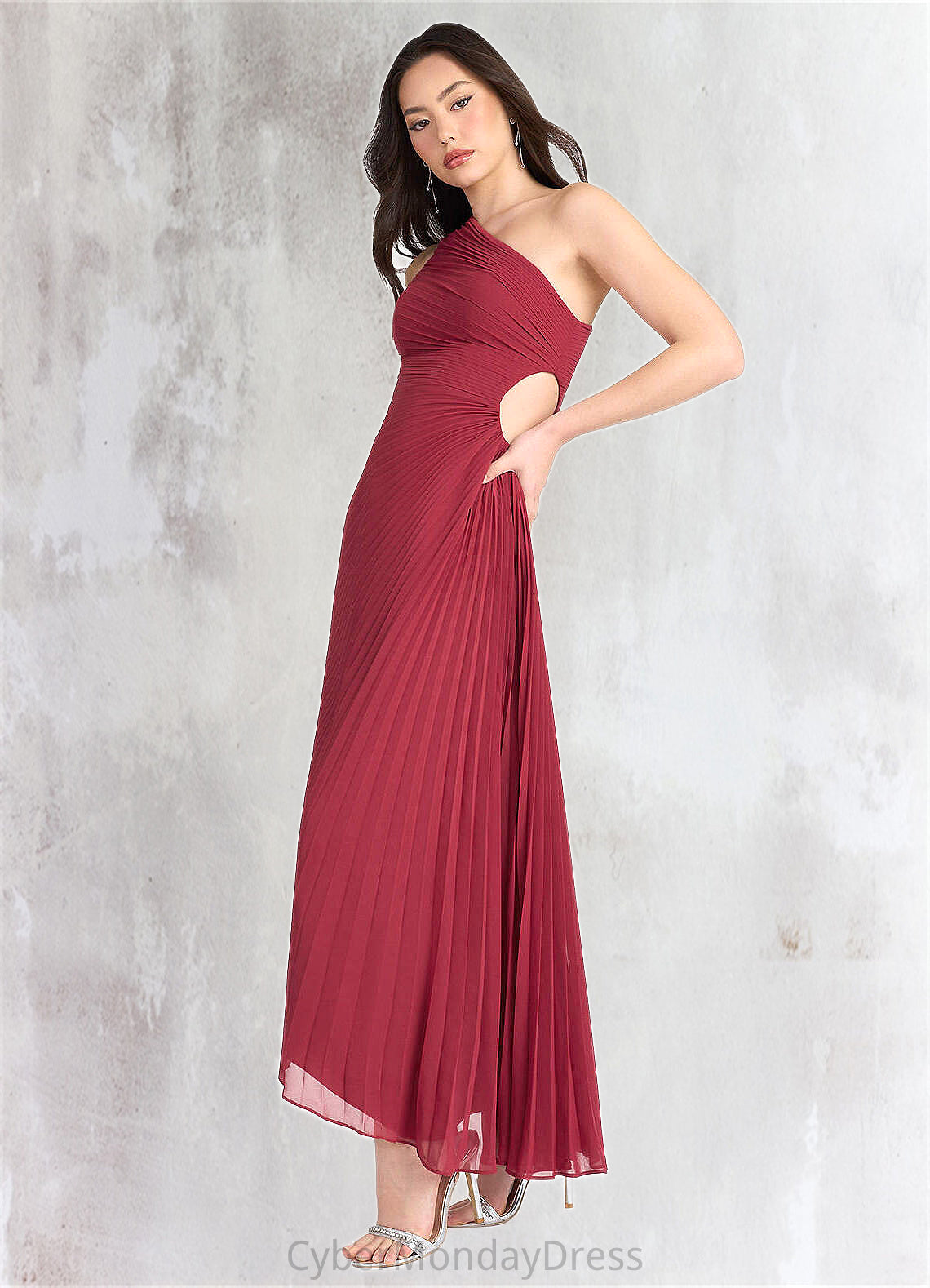 Brianna Angelina Ruby Red Asymmetrical Dress Atelier Dresses | Azazie DTP0022892