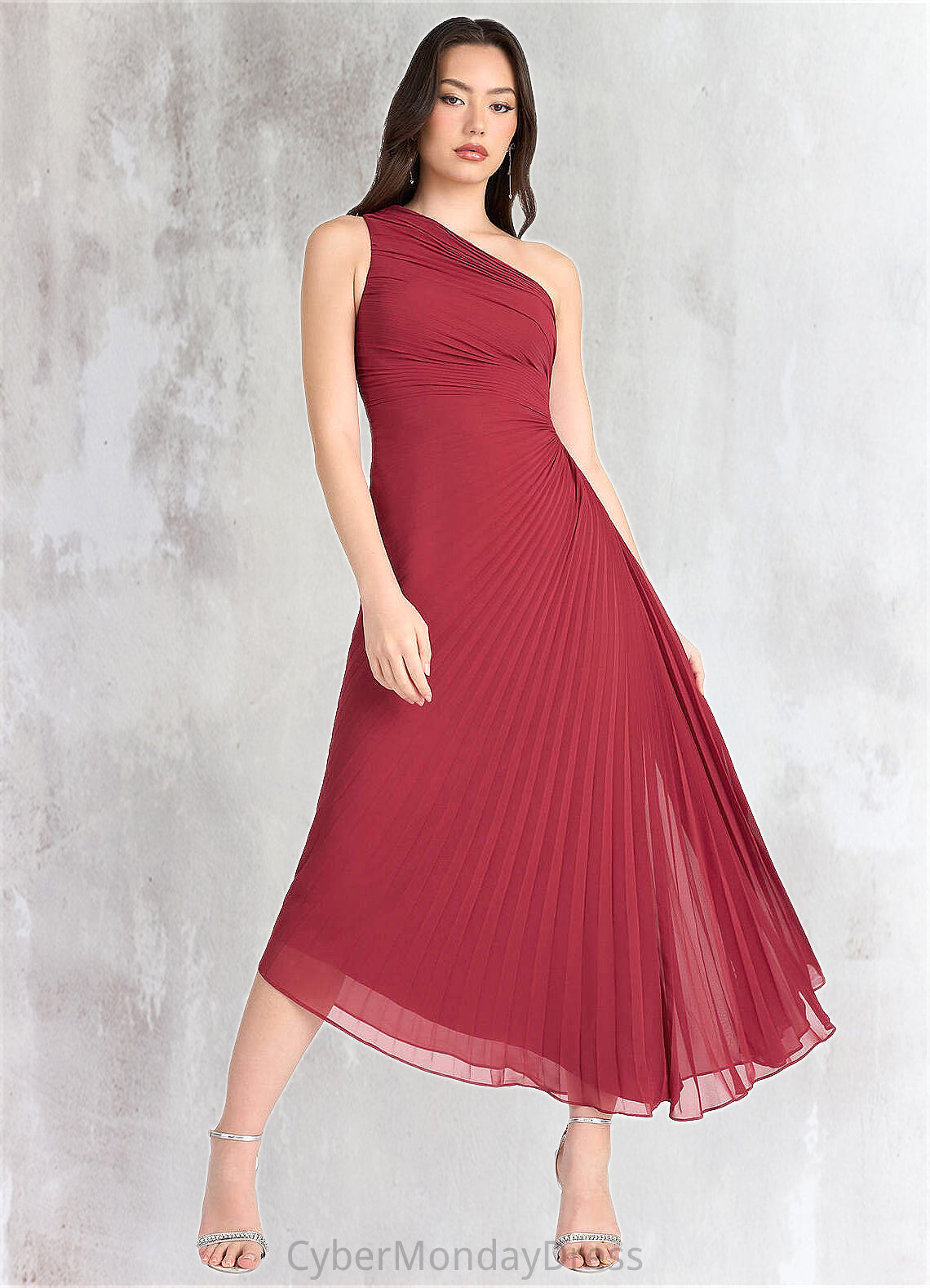 Brianna Angelina Ruby Red Asymmetrical Dress Atelier Dresses | Azazie DTP0022892