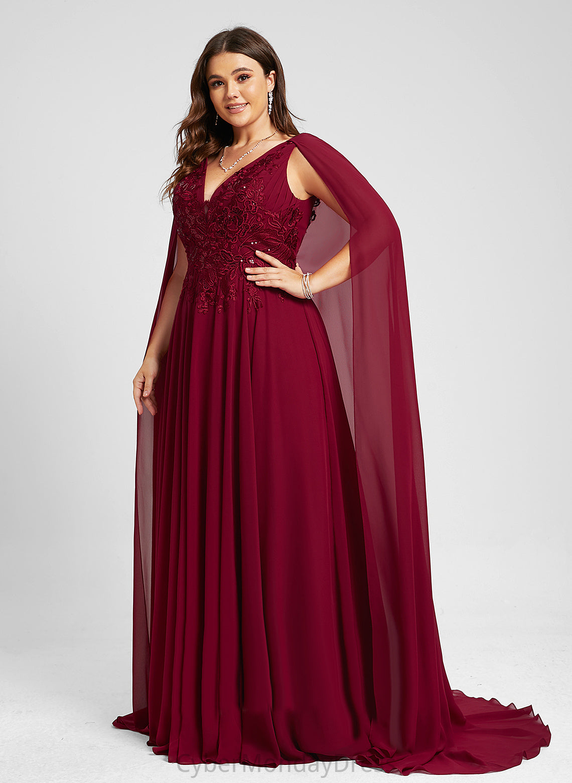 Floor-Length V-neck Chiffon Sequins Dress A-Line Wedding With Wedding Dresses Lace Leilani