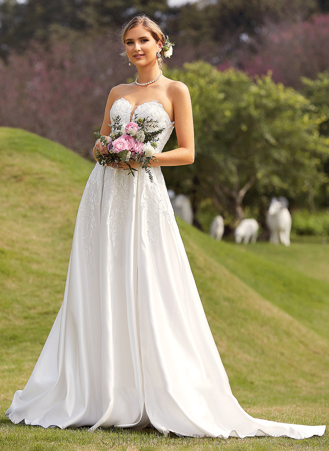 Split Wedding Dresses Melanie With Chapel Sweetheart Front Train Ball-Gown/Princess Dress Wedding