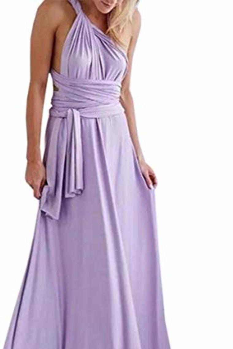 Sexy Variety-Style Elegant V-Neck Pleated Pleated Evening Sleeveless Back Cross Bridesmaid Dresses