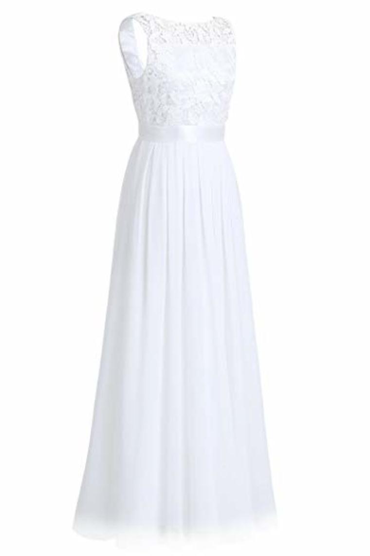 Wedding Bridesmaid Dress Chiffon Elegant Floor Length A Line