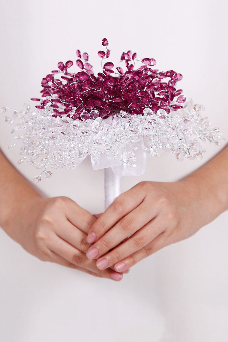 Wedding Bouquet Popular Violet Wedding Bride Bridesmaid Holding Flowers Noble And Elegant (20*21cm)