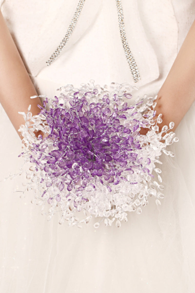 Wedding Bouquet Popular Violet Wedding Bride Bridesmaid Holding Flowers Noble And Elegant (20*21cm)