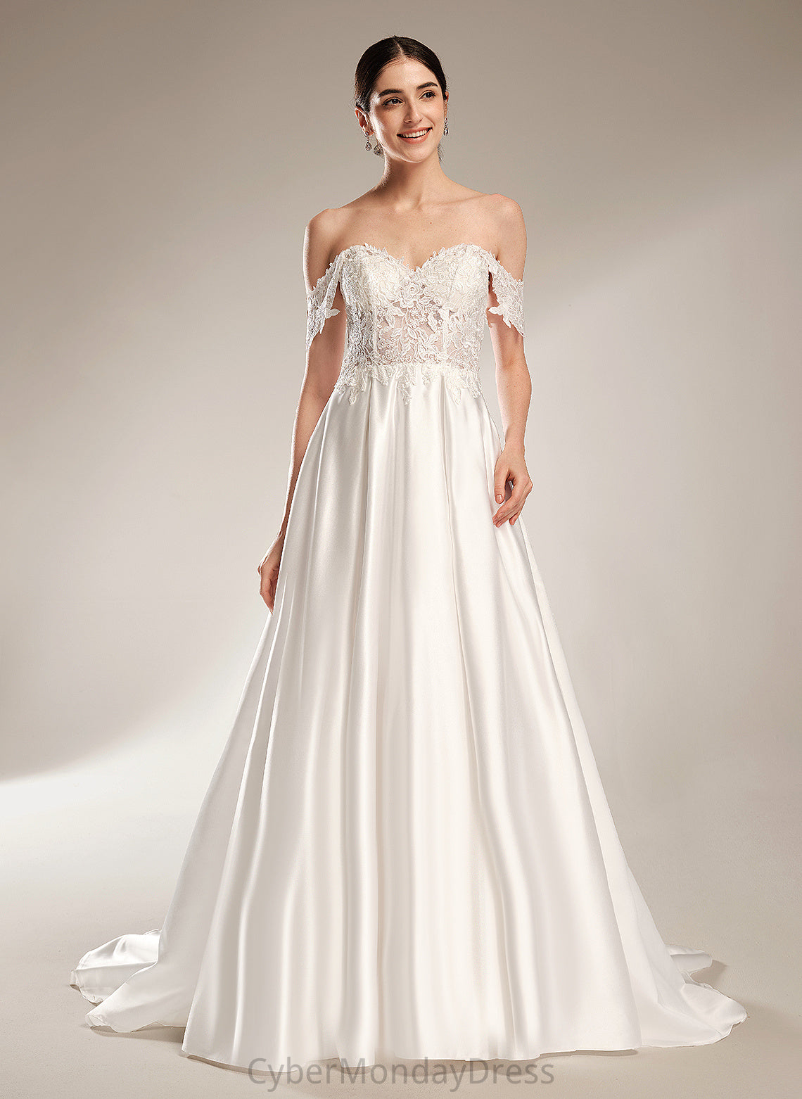 Wedding Chapel Satin Wedding Dresses Dress With Renata Sequins Lace Train Sweetheart Ball-Gown/Princess