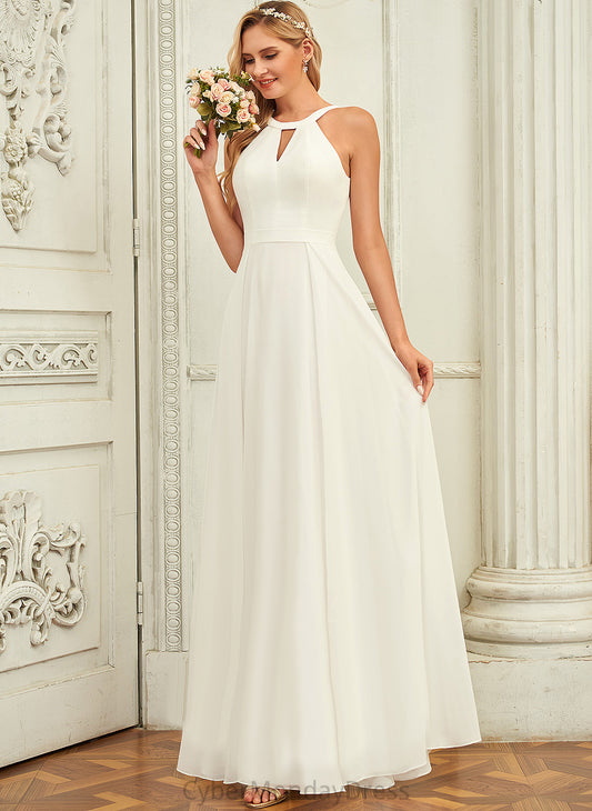 Floor-Length Wedding Dresses Scoop Finley Dress Chiffon A-Line Wedding