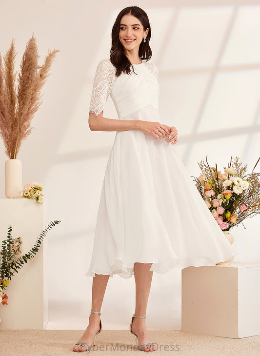 Taliyah Wedding Dresses Beading A-Line Dress With Wedding Tea-Length