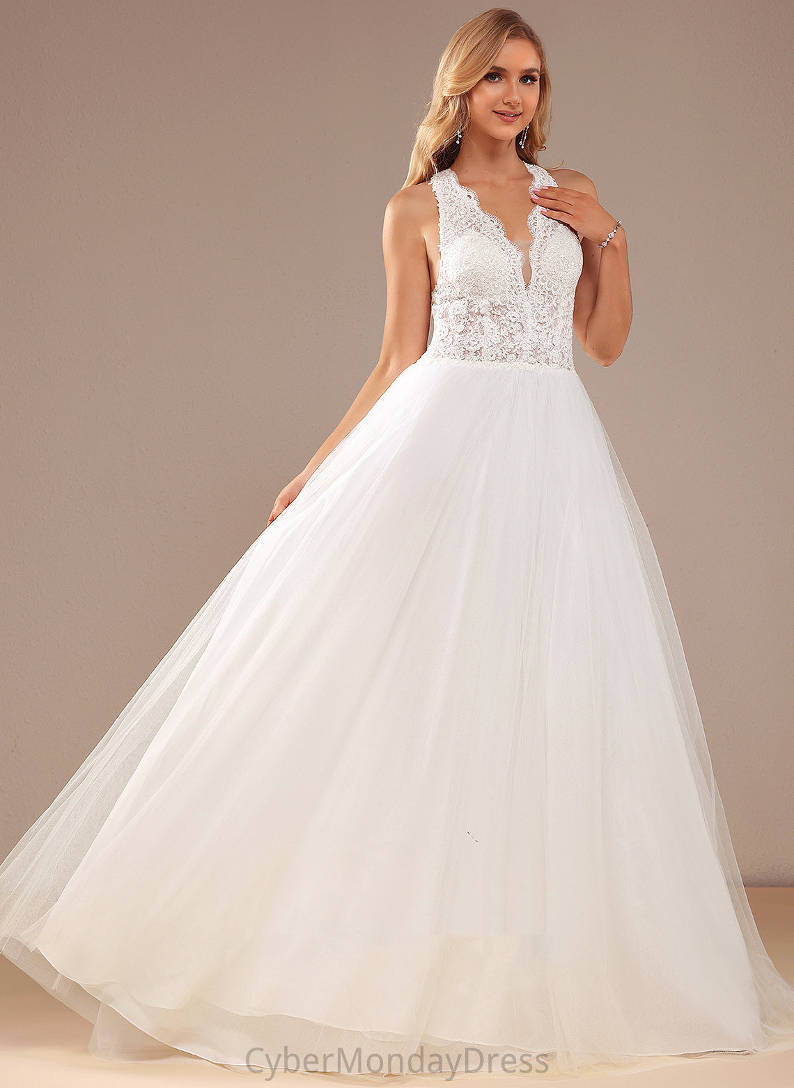 Train Ball-Gown/Princess With Wedding Tulle V-neck Sequins Court Lace Dress Marie Wedding Dresses Lace