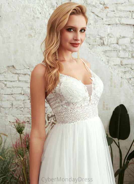 Dress Wedding Wedding Dresses A-Line Yasmine V-neck Floor-Length