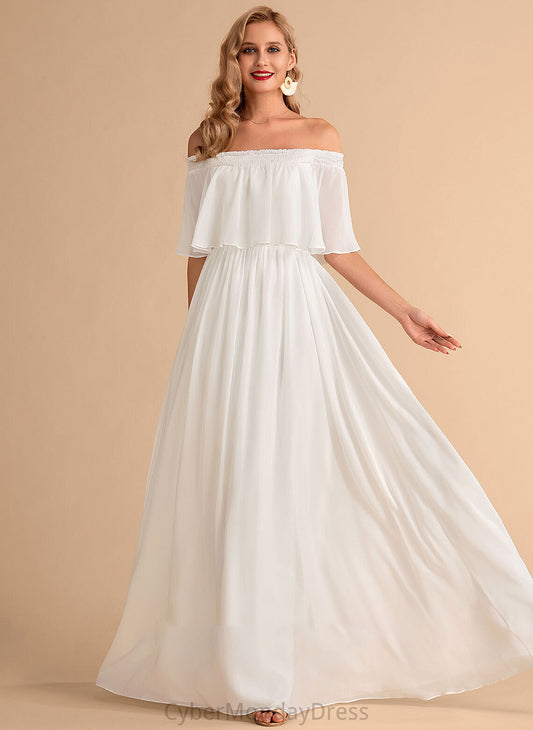 Lucile Wedding Dresses Floor-Length Dress With Chiffon Wedding A-Line Front Split