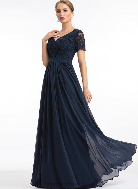 Length Lace Floor-Length V-neck Fabric Neckline Sleeve Silhouette A-Line Zara Bridesmaid Dresses