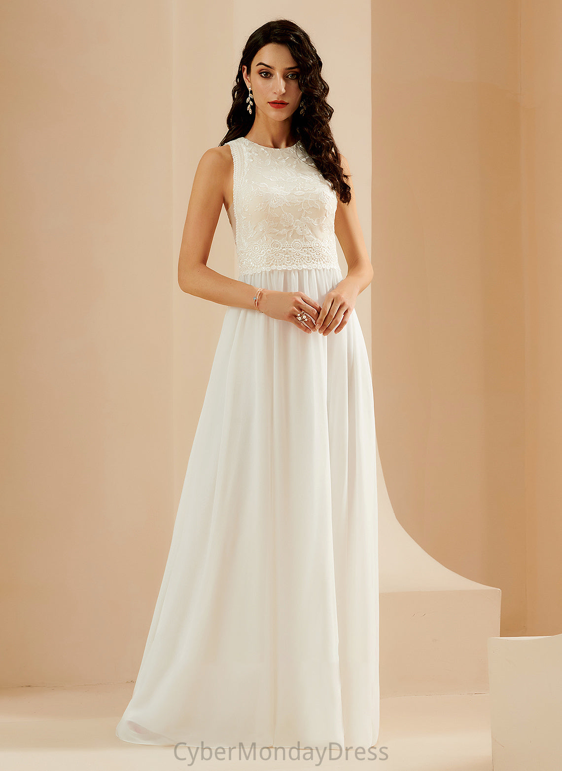 Dress Wedding A-Line Sweep With Train Sequins Irene Lace Wedding Dresses