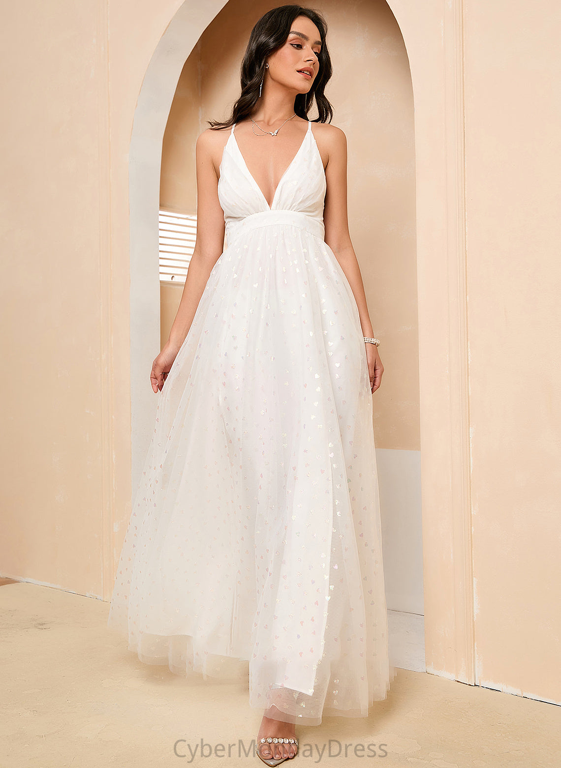 Wedding Dresses Wedding V-neck Dress Emmy Ankle-Length A-Line