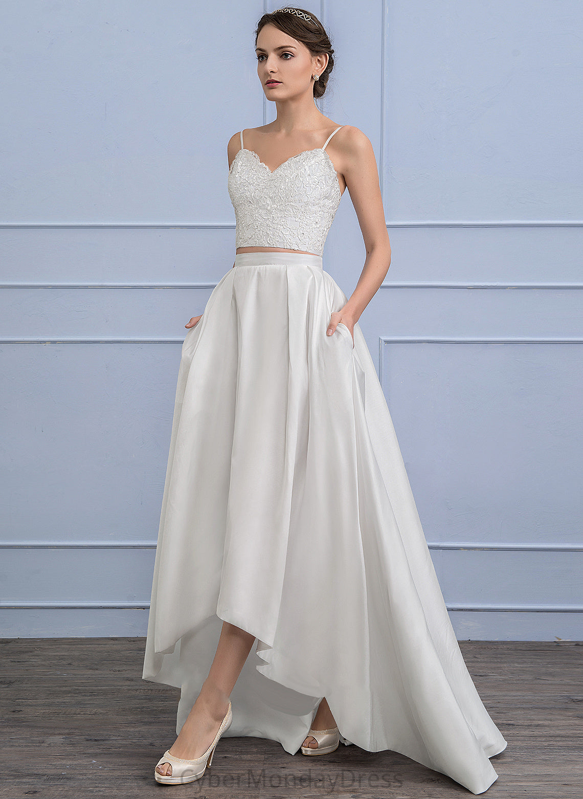 Wedding Dresses Separates Skirt Wedding Asymmetrical Taffeta Harper