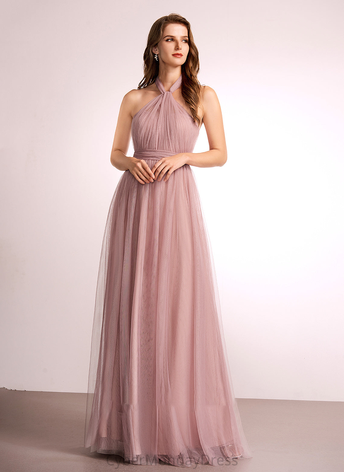 V-neck Length Neckline One-Shoulder Floor-Length Fabric Silhouette Off-the-Shoulder A-Line Straps Tulle Thalia Bridesmaid Dresses