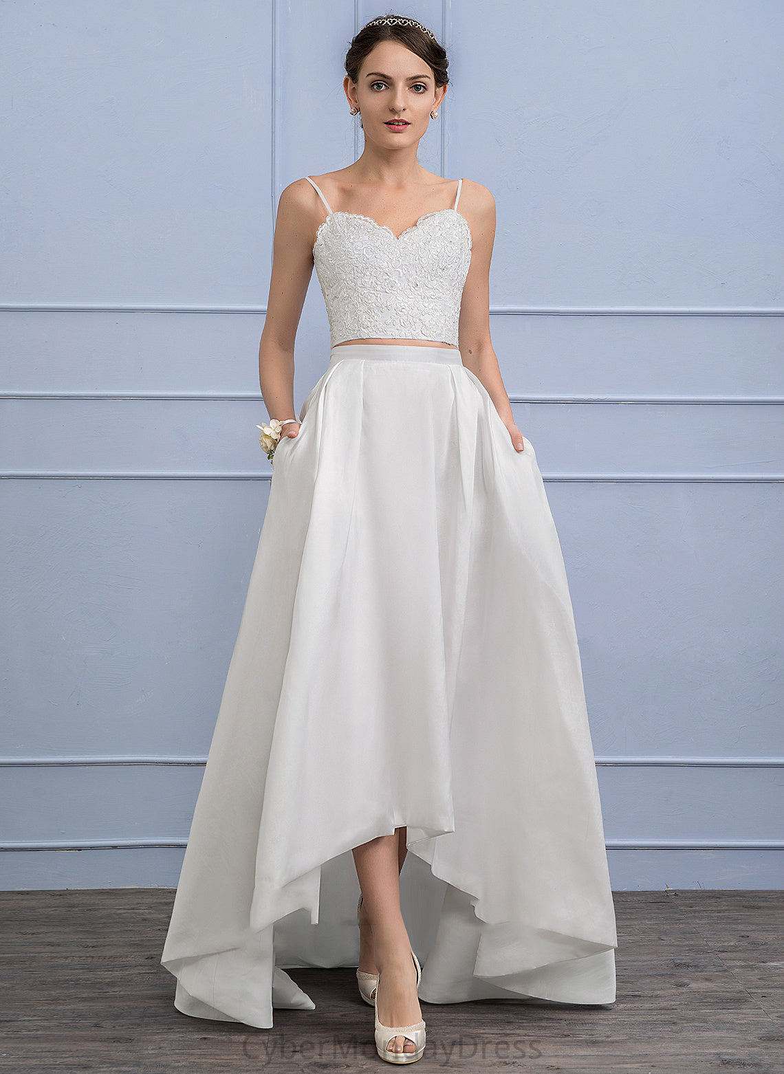 Wedding Dresses Separates Skirt Wedding Asymmetrical Taffeta Harper