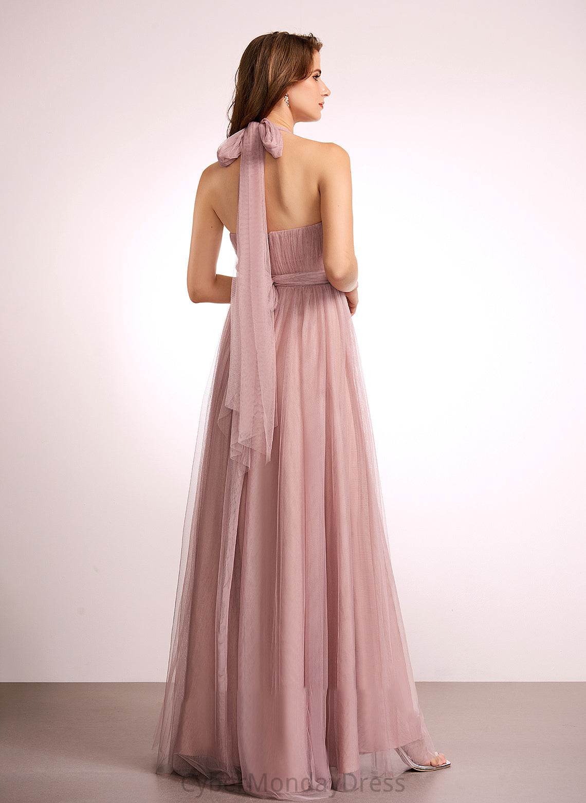 V-neck Length Neckline One-Shoulder Floor-Length Fabric Silhouette Off-the-Shoulder A-Line Straps Tulle Thalia Bridesmaid Dresses