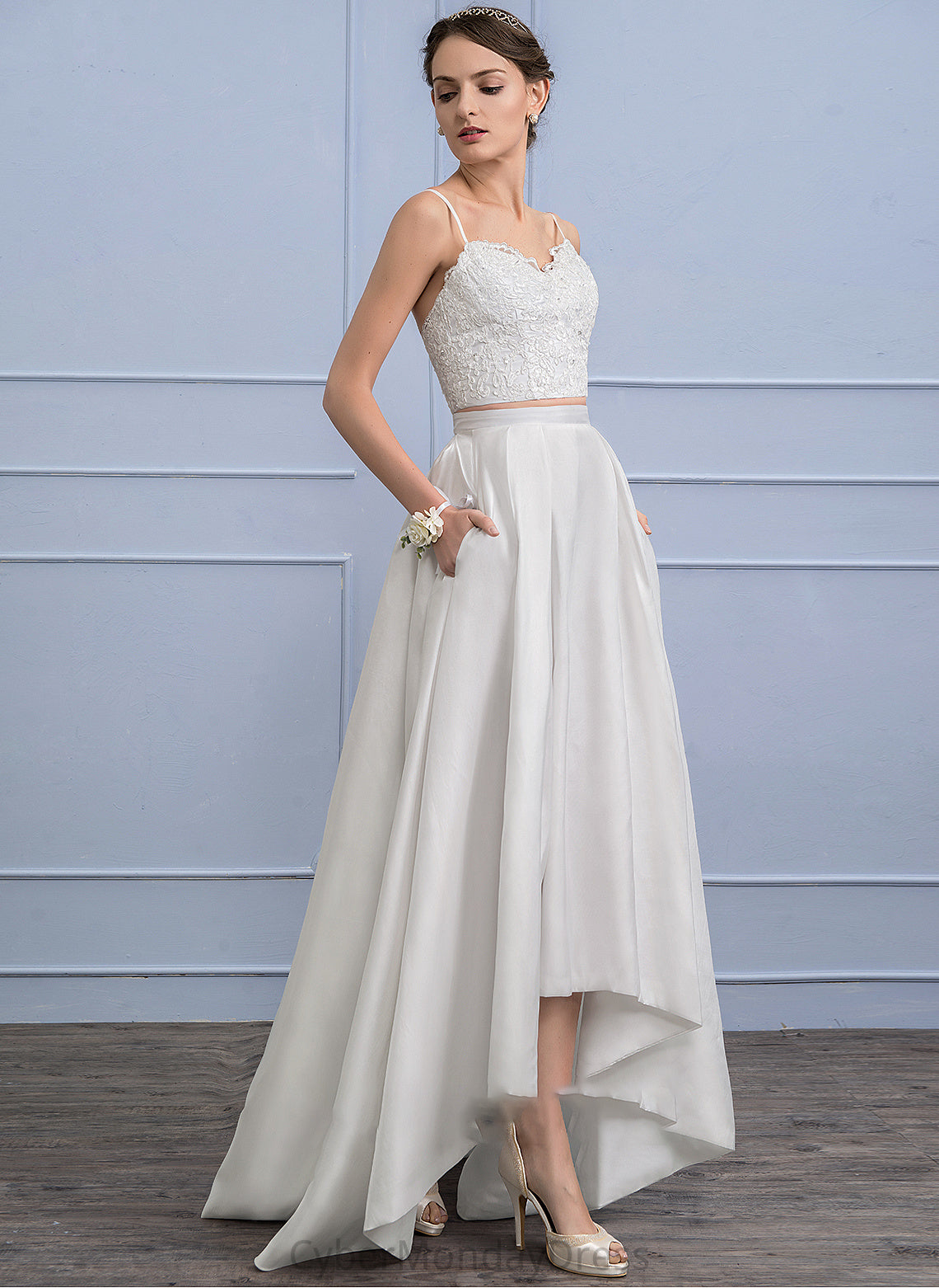 Wedding Dresses Separates Skirt Wedding Asymmetrical Taffeta Harper