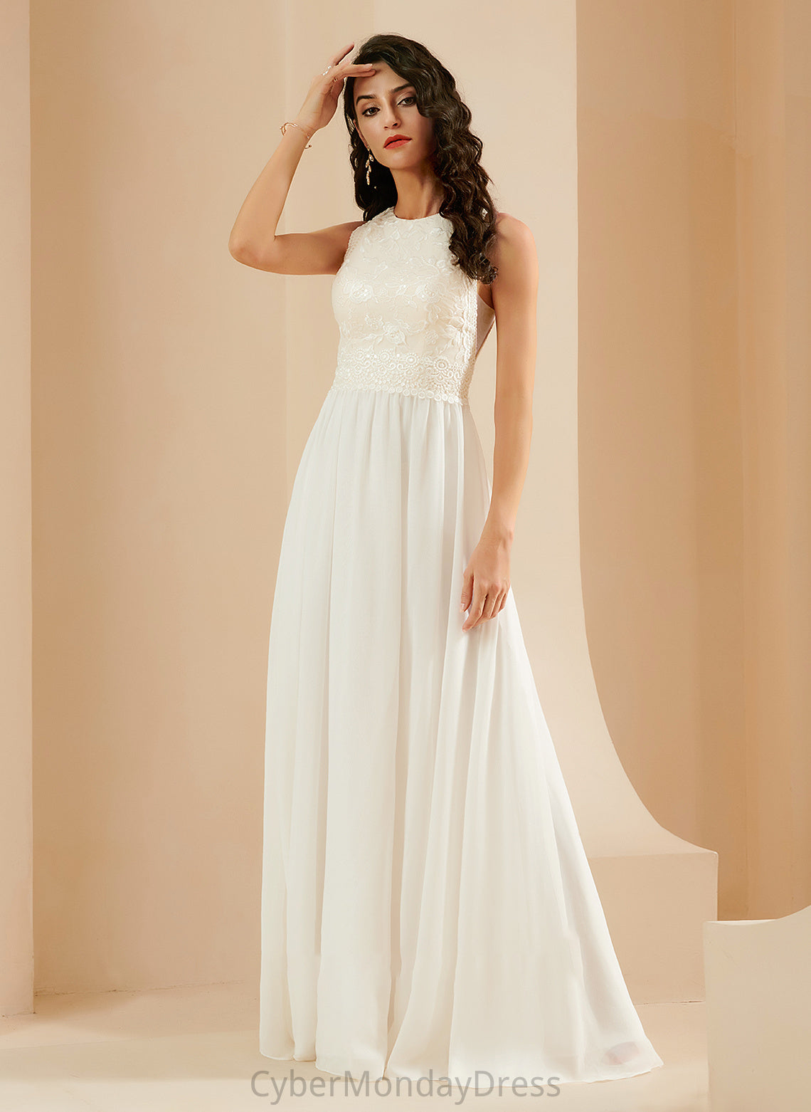 Dress Wedding A-Line Sweep With Train Sequins Irene Lace Wedding Dresses