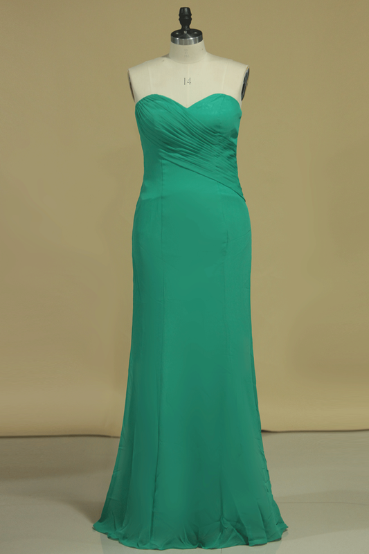 2024 Sweetheart Sheath Bridesmaid Dress With Ruffles Chiffon