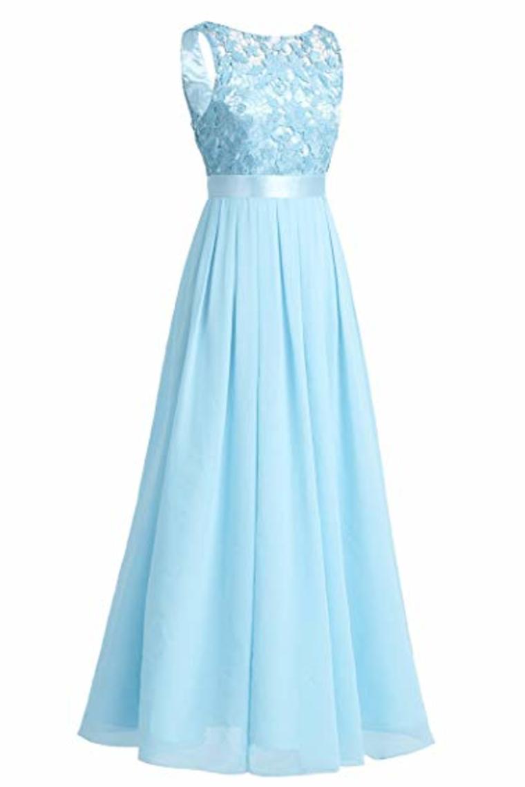 Wedding Bridesmaid Dress Chiffon Elegant Floor Length A Line