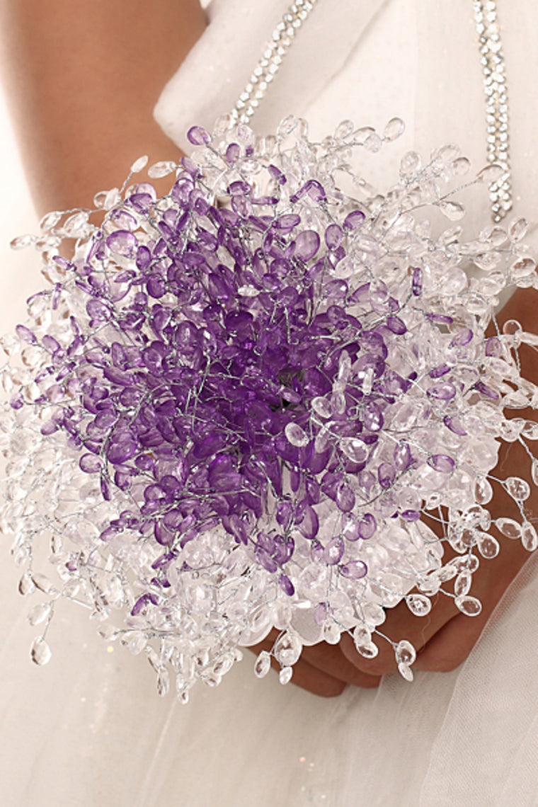 Wedding Bouquet Popular Violet Wedding Bride Bridesmaid Holding Flowers Noble And Elegant (20*21cm)