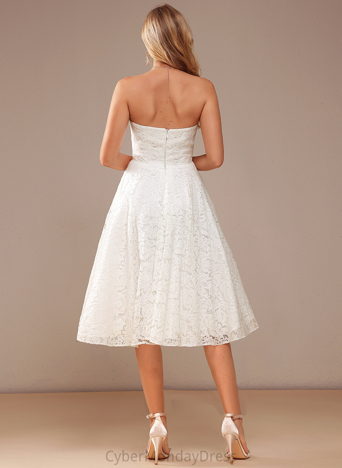 Knee-Length A-Line Frances Lace Sweetheart Wedding Wedding Dresses Dress