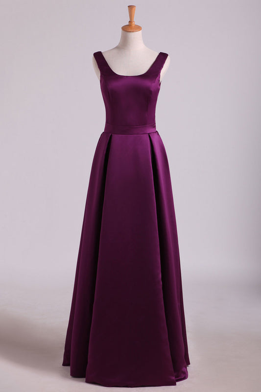 2024 Bridesmaid Dresses A-Line Floor Length Satin