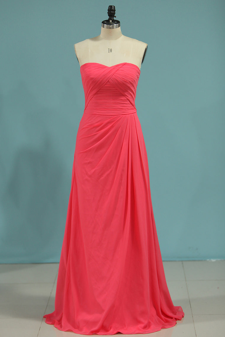 2024 Bridesmaid Dresses Sheath/Column V Neck Floor Length Chiffon