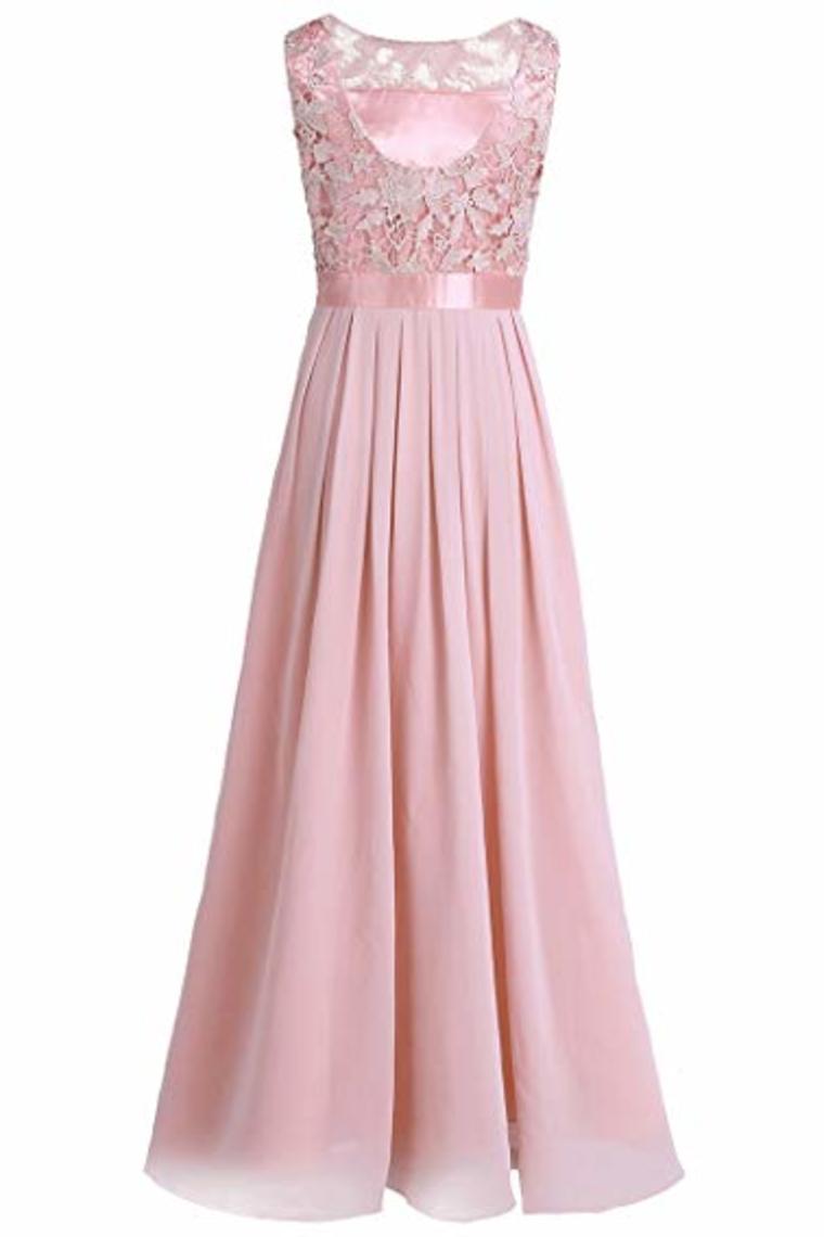 Wedding Bridesmaid Dress Chiffon Elegant Floor Length A Line