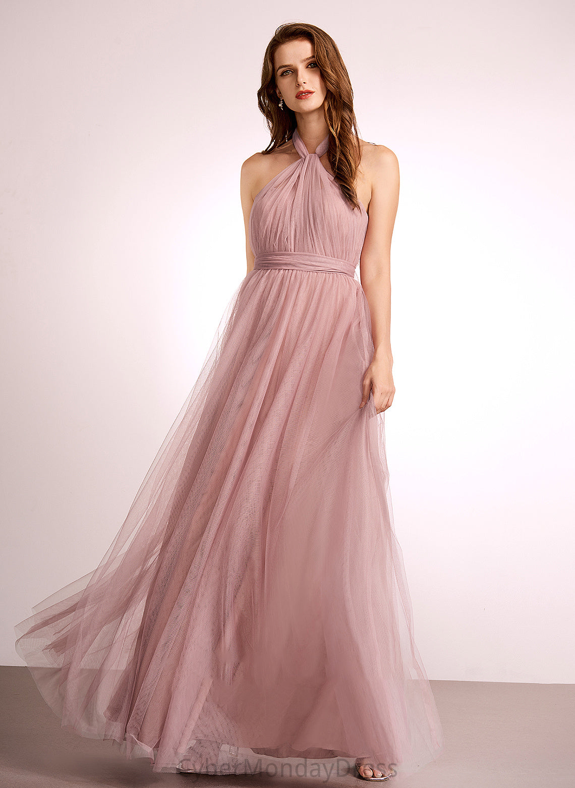 V-neck Length Neckline One-Shoulder Floor-Length Fabric Silhouette Off-the-Shoulder A-Line Straps Tulle Thalia Bridesmaid Dresses