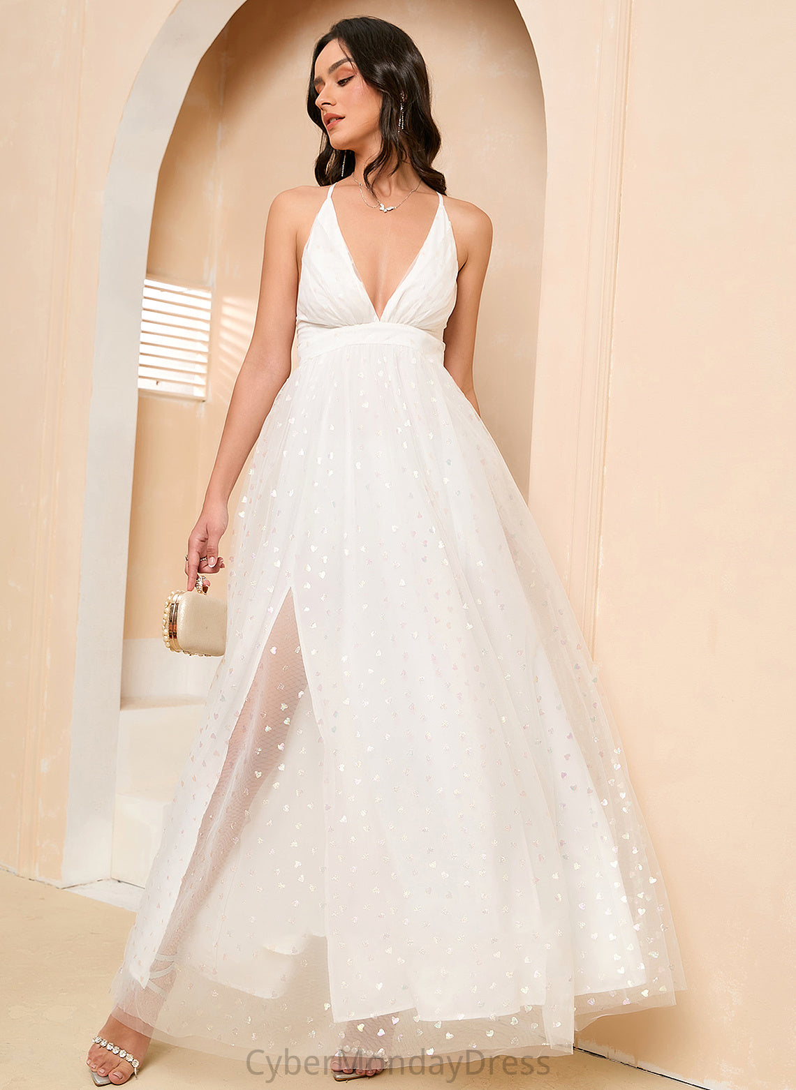 Wedding Dresses Wedding V-neck Dress Emmy Ankle-Length A-Line