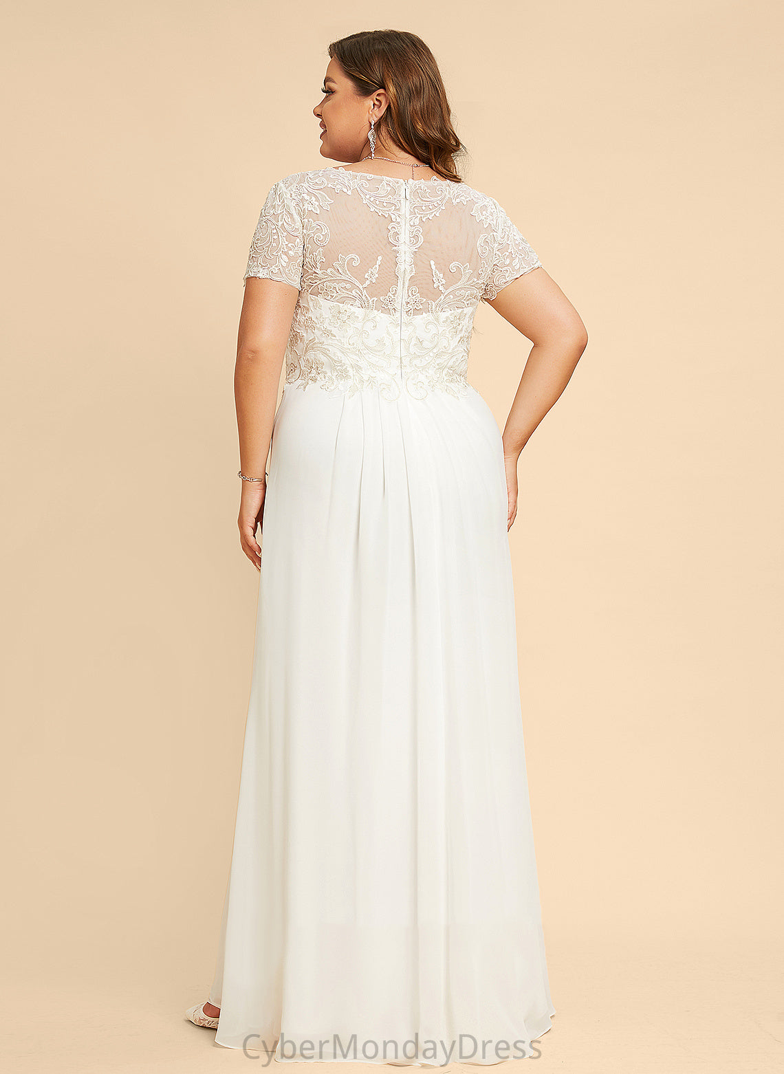 Dress Floor-Length Micah Chiffon Wedding A-Line V-neck Wedding Dresses