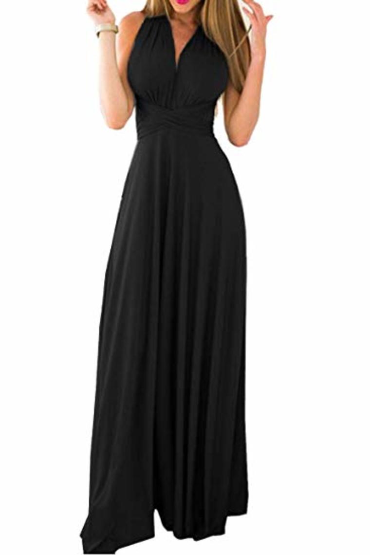 Sexy Variety-Style Elegant V-Neck Pleated Pleated Evening Sleeveless Back Cross Bridesmaid Dresses