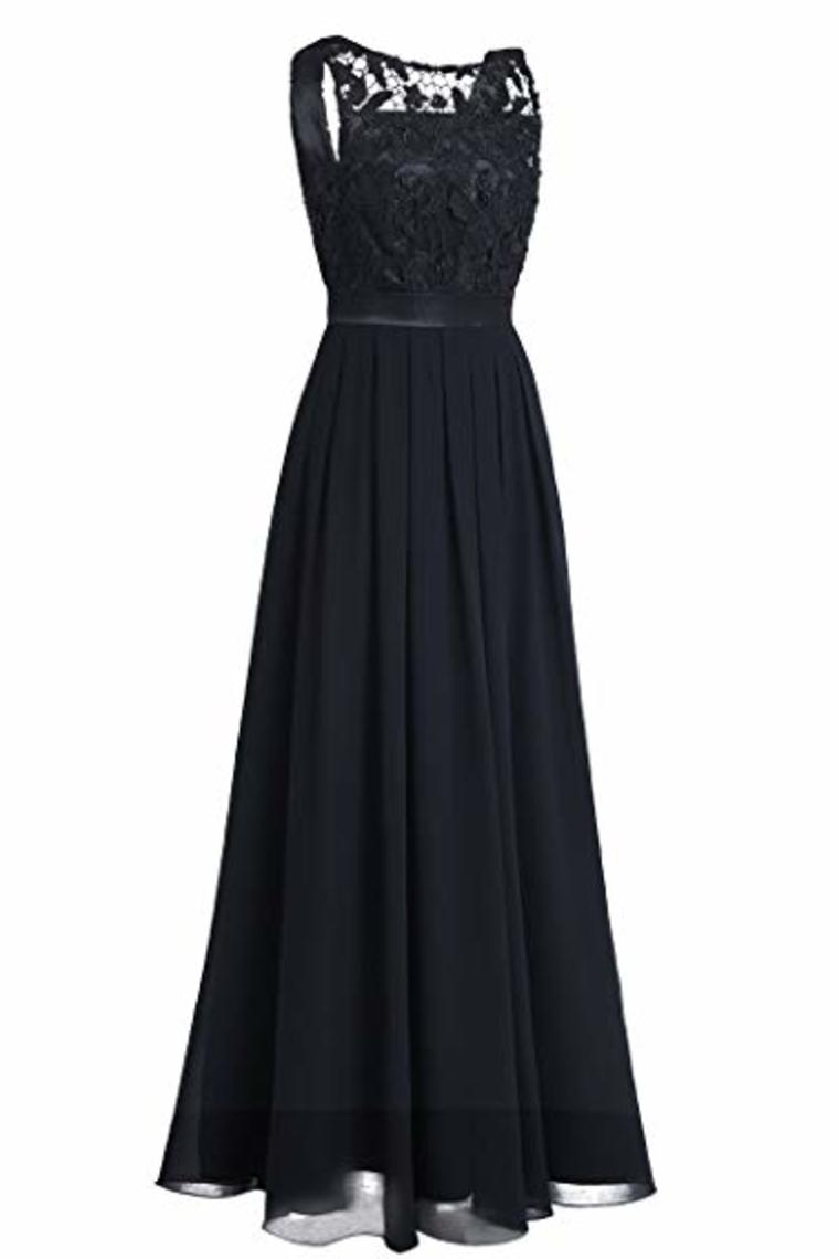 Wedding Bridesmaid Dress Chiffon Elegant Floor Length A Line