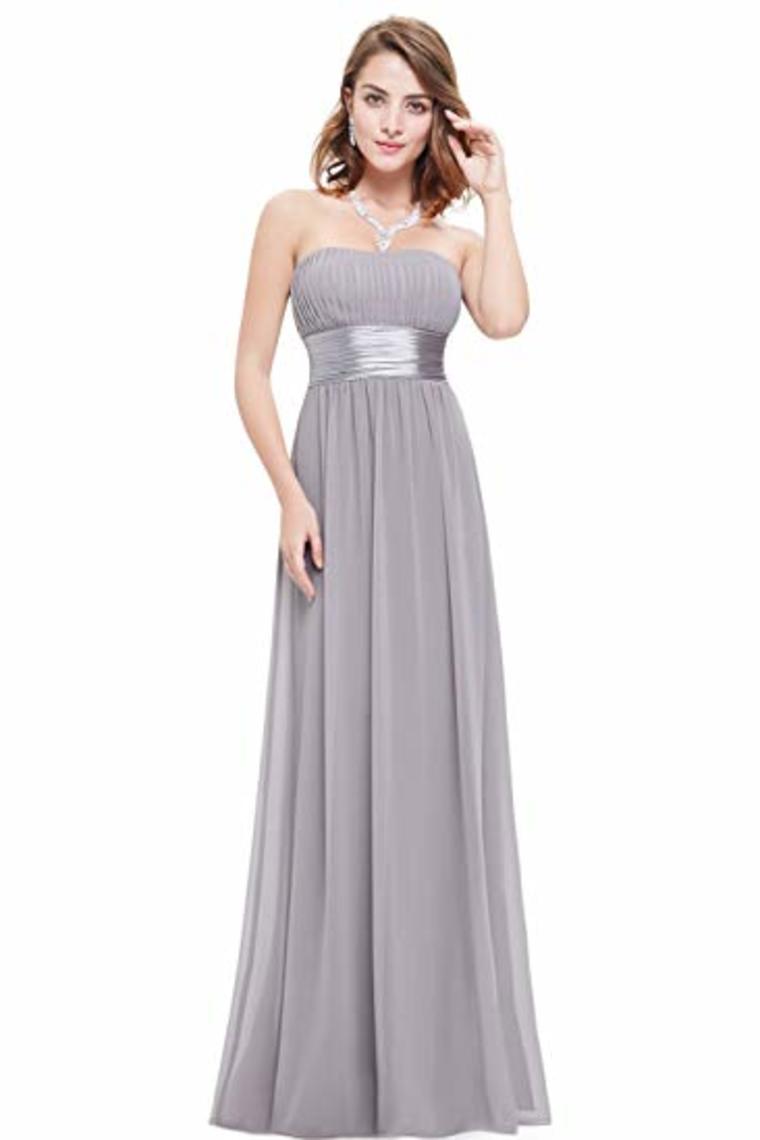 Chiffon Sweetheart Neck A Line Sleeveless Wedding Bridesmaid Long Evening Festive Party Dress